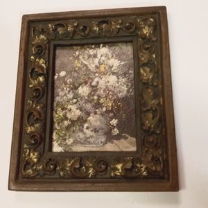 Vintage 3D Frame Still Water Floral Art Print